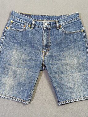 Levi's Jean Shorts Men's 32 Blue 505 Regular Fit Denim Jorts